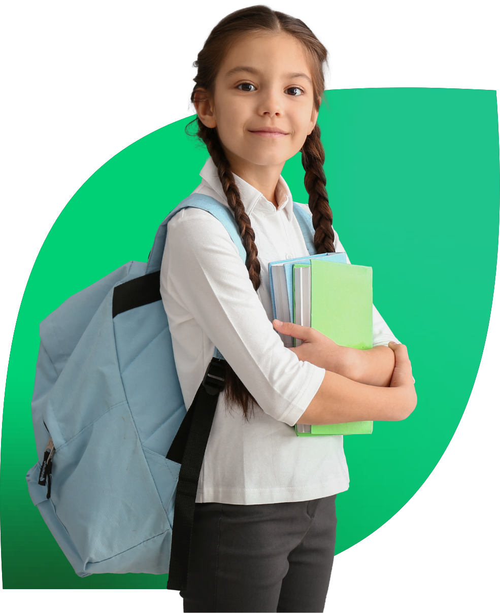 Student Girl with books